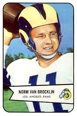1954 Bowman #8 Norm Van Brocklin Front