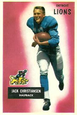 1955 Bowman #28 Jack Christiansen Front