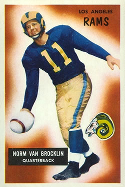 1955 Bowman #32 Norm Van Brocklin Front