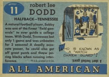 1955 Topps All-American #11 Bobby Dodd Back
