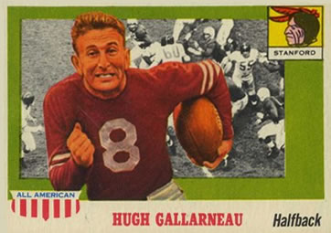 1955 Topps All-American #75 Hugh Gallarneau Front