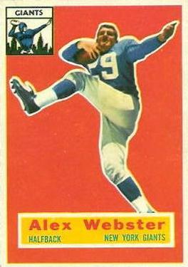 1956 Topps #5 Alex Webster Front
