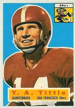 1956 Topps #86 Y.A. Tittle Front