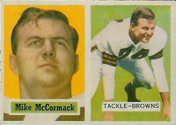 1957 Topps #3 Mike McCormack Front
