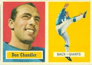 1957 Topps #23 Don Chandler Front
