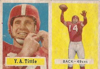 1957 Topps #30 Y.A. Tittle Front