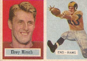 1957 Topps #46 Elroy Hirsch Front