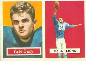1957 Topps #68 Yale Lary Front