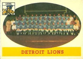1958 Topps #115 Detroit Lions Front