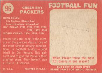1958 Topps #96 Green Bay Packers Back