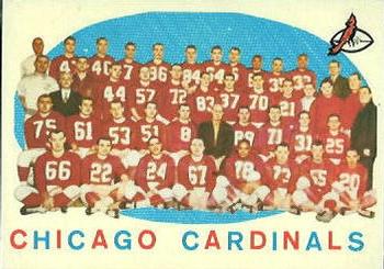 1959 Topps #118 Chicago Cardinals Front