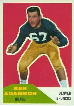 1960 Fleer #33 Ken Adamson Front