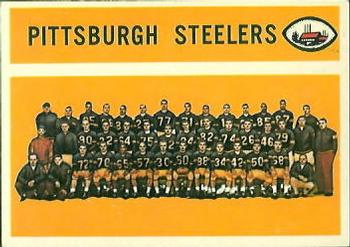 1960 Topps #102 Pittsburgh Steelers Front