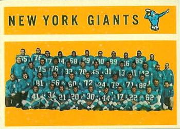 1960 Topps #82 New York Giants Front