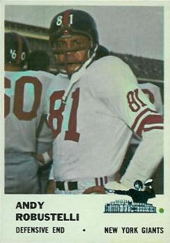 1961 Fleer #75 Andy Robustelli Front