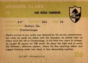 1961 Fleer #159 Howard Clark Back