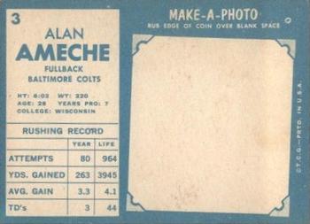 1961 Topps #3 Alan Ameche Back