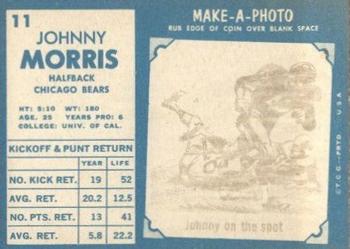 1961 Topps #11 Johnny Morris Back