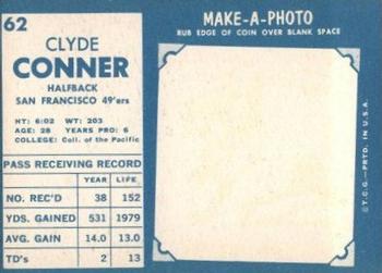 1961 Topps #62 Clyde Conner Back