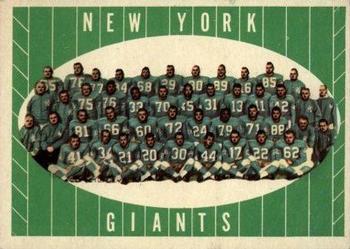 1961 Topps #93 New York Giants Team Front