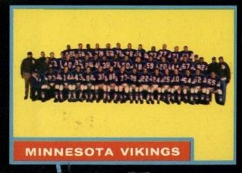 1962 Topps #101 Minnesota Vikings Front