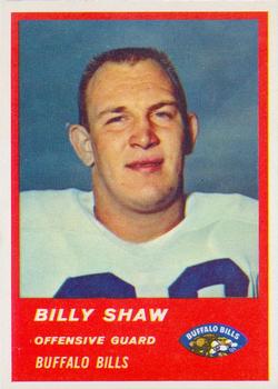1963 Fleer #28 Billy Shaw Front