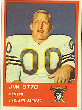 1963 Fleer #62 Jim Otto Front