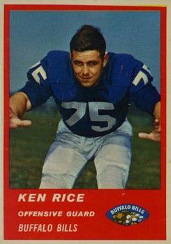 1963 Fleer #29 Ken Rice Front