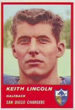 1963 Fleer #70 Keith Lincoln Front