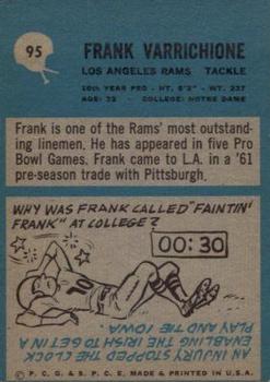 1964 Philadelphia #95 Frank Varrichione Back