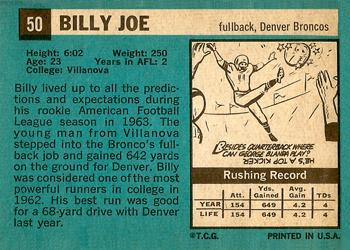 1964 Topps #50 Billy Joe Back