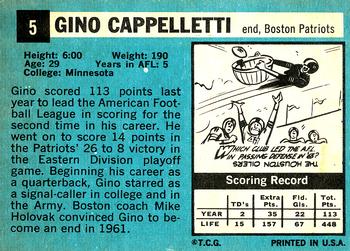 1964 Topps #5 Gino Cappelletti Back