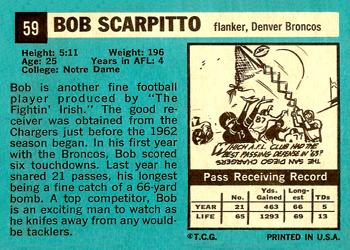 1964 Topps #59 Bob Scarpitto Back