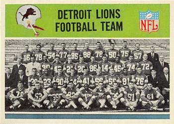 1965 Philadelphia #57 Detroit Lions Front
