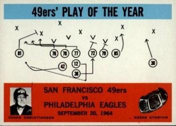 1965 Philadelphia #182 49ers Play of the Year - Jack Christiansen  Front