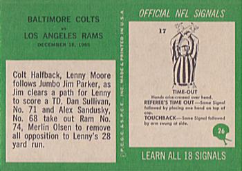 1966 Philadelphia #26 Colts vs Rams Back