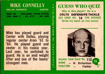 1966 Philadelphia #56 Mike Connelly Back