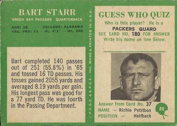 1966 Philadelphia #88 Bart Starr Back