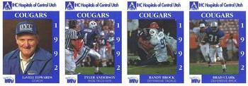 1992 BYU Cougars Safety - Panels #NNO LaVell Edwards / Tyler Anderson / Randy Brock / Brad Clark Front