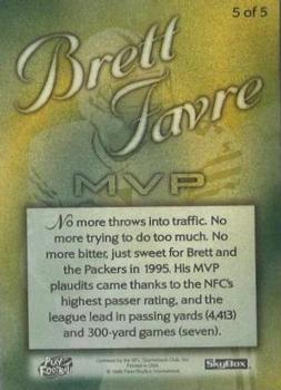 1996 SkyBox Premium - Brett Favre MVP Series Leather #5 Brett Favre  Back