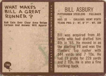 1967 Philadelphia #146 Bill Asbury Back
