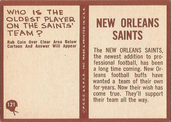 1967 Philadelphia #132 Saints Draft Selections Back
