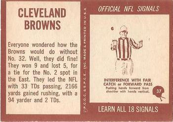 1967 Philadelphia #37 Cleveland Browns Back