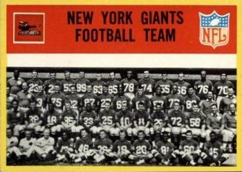 1967 Philadelphia #109 New York Giants Front