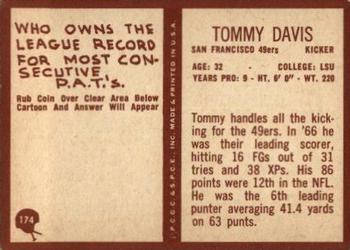 1967 Philadelphia #174 Tommy Davis Back
