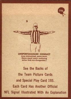 1967 Philadelphia #196 Referee Signals Back