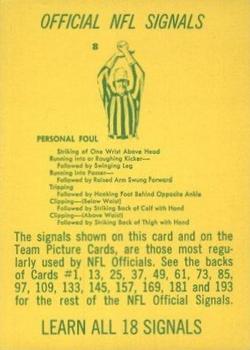1967 Philadelphia #196 Referee Signals Front