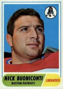 1968 Topps #124 Nick Buoniconti Front
