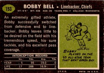 1969 Topps #153 Bobby Bell Back