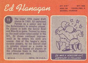 1970 Topps #11 Ed Flanagan Back